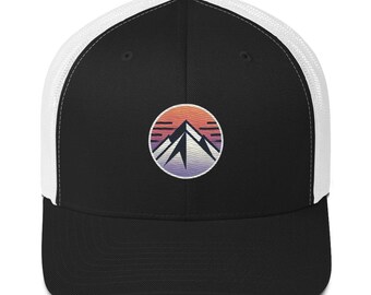 Mountains Embroidered Trucker Cap