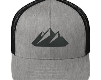 Mountains Embroidered Trucker Cap