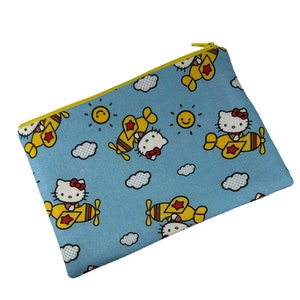 medium zipper 8 pouch Kawaii Kitty Flight image 2