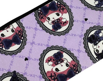 medium zipper pencil pouch gothic kawaii bunny