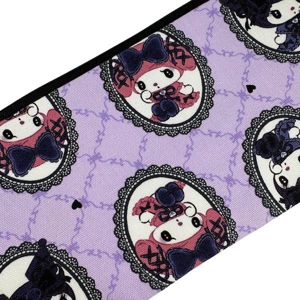 medium zipper pencil pouch gothic kawaii bunny