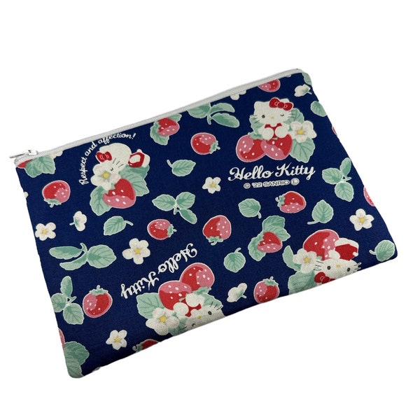 medium zipper 9" pouch Kawaii Ichigo Kitty