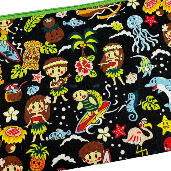 medium zipper pencil pouch aloha gif