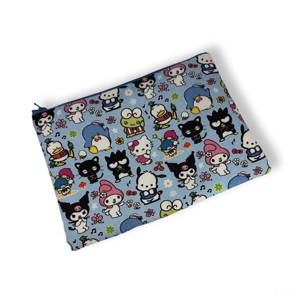 medium zipper 9" pouch little kawaii kitty rascals