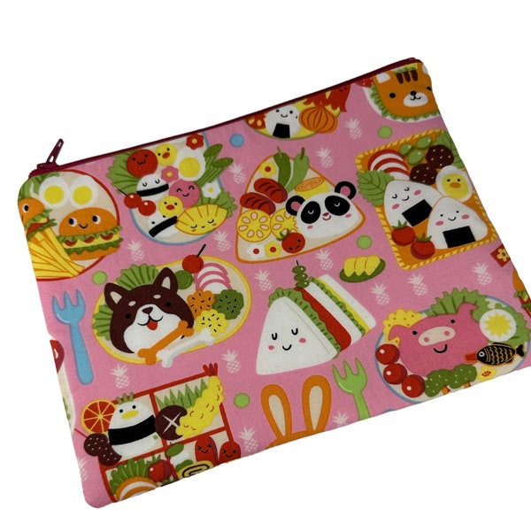 medium zipper 8" pouch kawaii aloha foodie