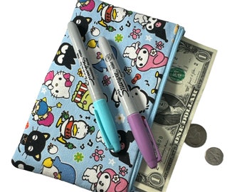 small change coin zippered 7" bag little kawaii kitty rascals