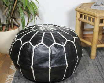 Pouf handmade noir