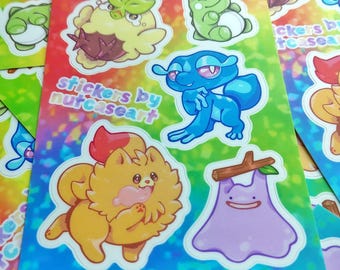 Gen 10 Pokemon + Ditto sticker sheet 4"x6"