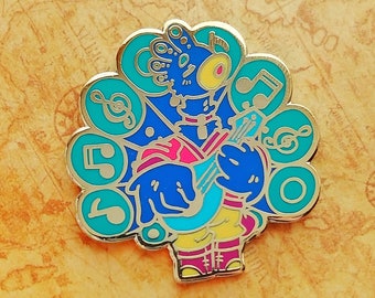 Peacock bard Hard Enamel Pin 1.5"