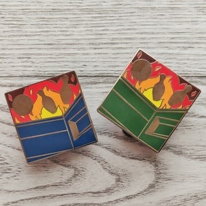 Garbage Fire Bowling Hard Enamel Pin 1.5&quot;
