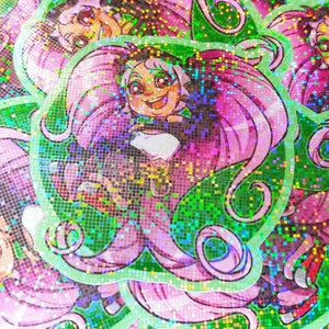 Entrapta from She-Ra Glitter Holo Sticker 3&quot; Glossy Finish