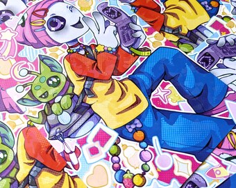Retro Alien Print Holo Print is 4"x6"