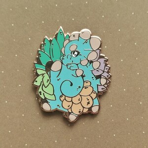 Succulent Dragon Hard enamel pin 1.5&quot; rose gold