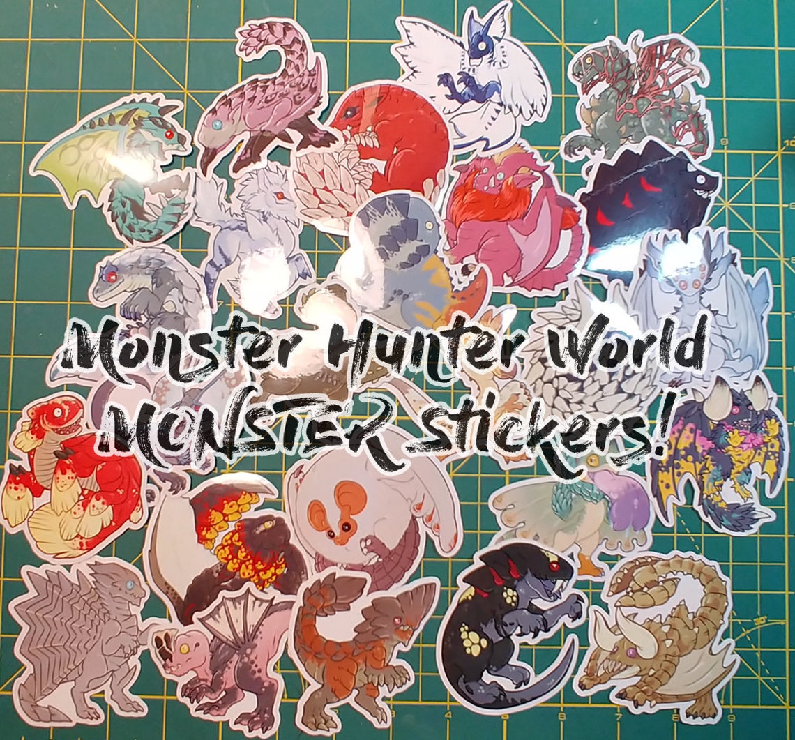 27 Monster Hunter Stickers 3x3 Clear Glossy Etsy UK