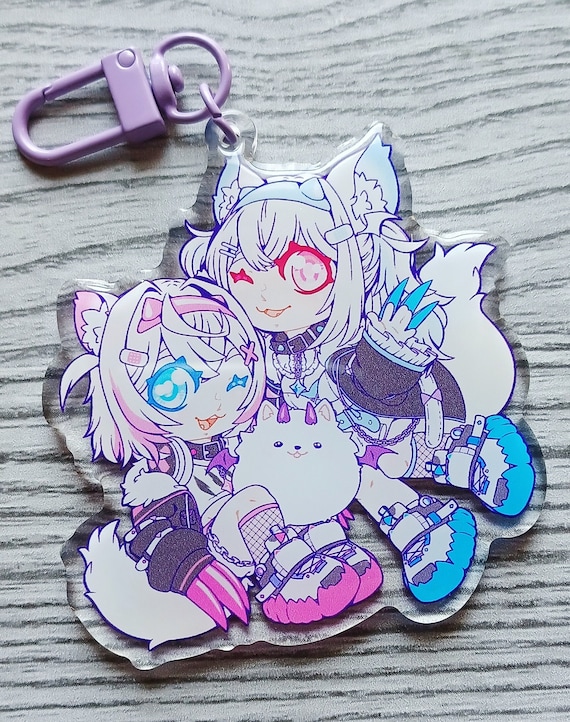 Fuwamoco 3 Epoxy Acrylic Keychains Etsy