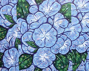 Blue Flowers Print 4"x6"