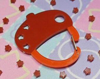 Acrylic Carabiner Keychain Charm Holder Acorn Shape 3"