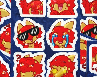 Kobold Emote Sticker Sheet 4"x6"