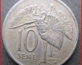 Samoa 10 sene coin dated 1974