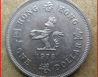 Hong Kong one Dollar 1978 coin Copper-nickel