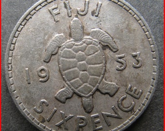 Fiji Islands 1953,  SIXPENCE 1953