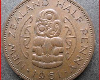 New Zealand 1961 Halfpenny