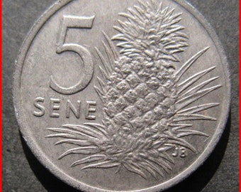 Samoa 5 sene coin dated 1974