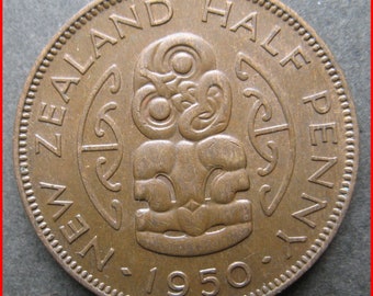 New Zealand 1950 Halfpenny