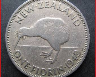 New Zealand 1949 florin or 2/-