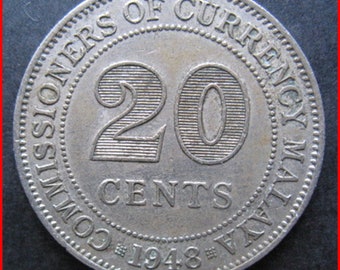 Malaya  20 cents 1948