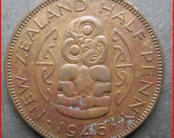 New Zealand 1946 Halfpenny