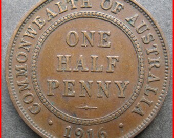 Australie Un demi-penny 1916