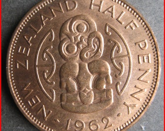 New Zealand 1962 Halfpenny Lustre