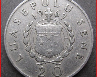 Samoa 20 sene coin dated 1967