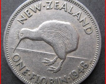 New Zealand 1948 florin or 2/-