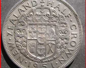 New Zealand 1951 Half Crown 2/6