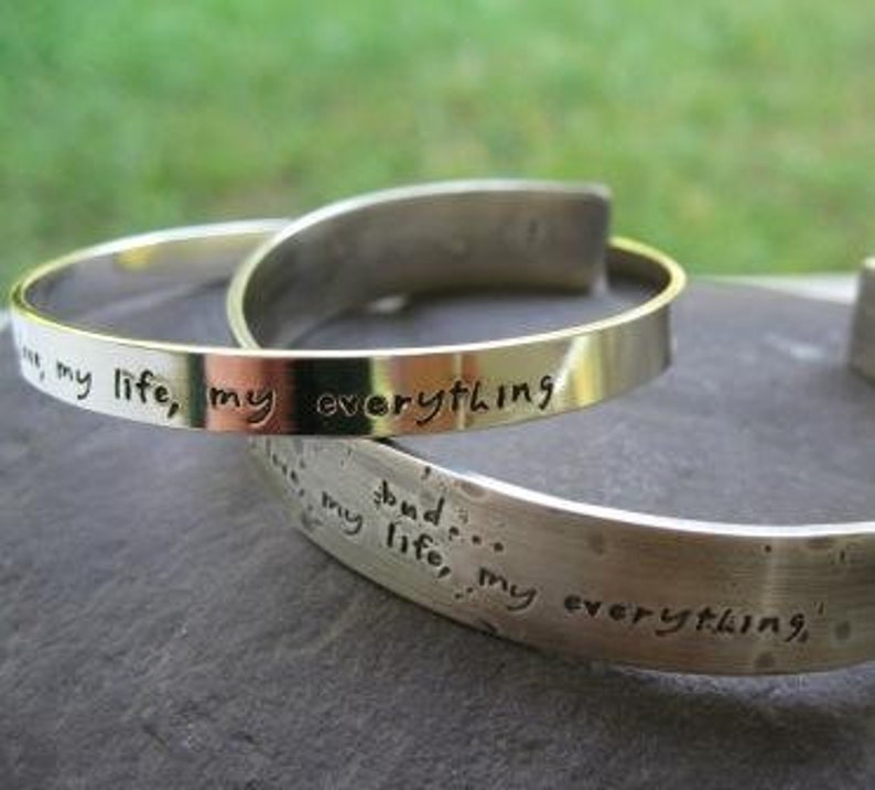 Personalized Rustic Mens Sterling Silver Cuff Bracelet. Etsy