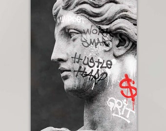 Ancient Greek Poster, Ancient Greek Art, Greek Statue Venera Canvas Print, Greek Wall Art, Philosophy Poster Office Desk Decor, Greece Art