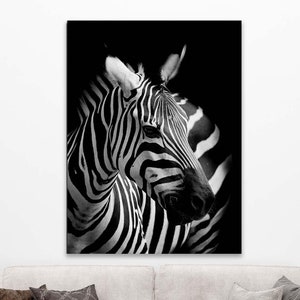 Zebra Poster, Zebra Canvas, Black White Modern painting, Art Animal Decor, Zebra print, African Zebra Poster Art, Safari Animal Wall Art