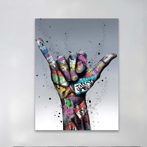 Bansky Graffiti Wall Art ,Street Art Canvas, Pop Art Wall Art, Urban Street Art Canvas, Graffiti Canvas, Modern Abstract Art, Bansky Canvas