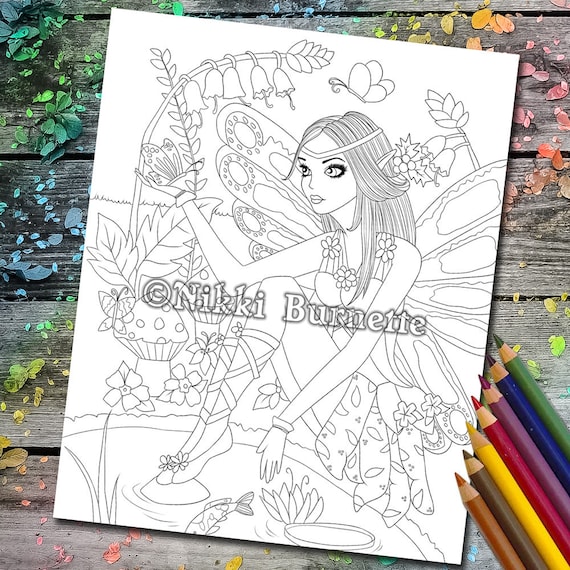 Coloring Web site - Electronic Stamp - Printable - Myth Artwork - Fairy - Butterfly - Pond - Stamp - Grownup Coloring Website page - FLORA - by way of Nikki Burnette picture regarding Stamp Printable identified as Coloring Website page - Electronic Stamp - Printable - Myth Artwork - Fairy - Butterfly - Pond - Stamp - Grownup Coloring Webpage - FLORA - by way of Nikki Burnette