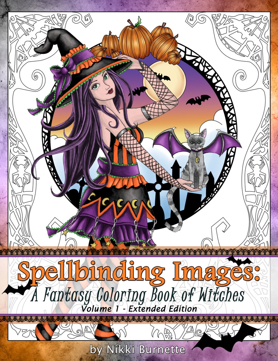 Adult Coloring Book Printable Coloring Book Halloween Coloring Book