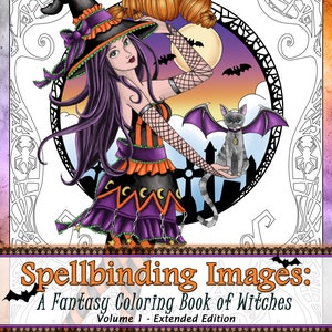 Adult Coloring Book Printable Coloring Book Halloween - Etsy