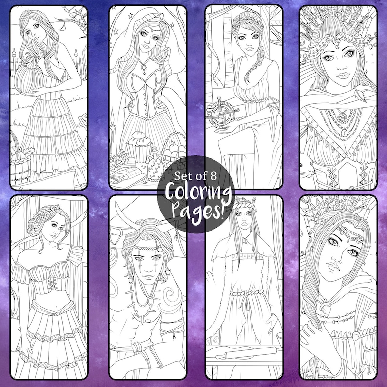 Witch Coloring Site Preset - 8 Internet pages - Printable PDF - Wiccan Sabbats - Vacations - Samhain Yule Imbolc Ostara Beltane Litha Mabon Lammas photograph about Printable Wiccan Coloring Pages named Witch Coloring Web site Preset - 8 Web pages - Printable PDF - Wiccan Sabbats - Vacations - Samhain Yule Imbolc Ostara Beltane Litha Mabon Lammas
