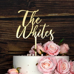 Personalized Wedding Cake Topper, Custom Cake Topper for Wedding, Custom Any Name, Anniversary Cake topper