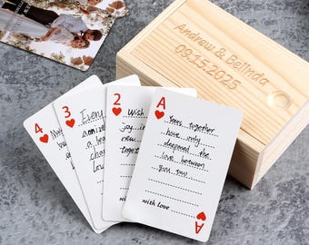 Custom Guest Book Alternative Wedding Idea for Guest book Card Game Gift Customized Playing Cards Wedding Favors with Picture