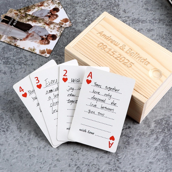Custom Guest Book, Personalized Playing Cards With Photo, Wedding Guest Book Alternative, Signing Book, Guest Cards Deck, Wedding Favors