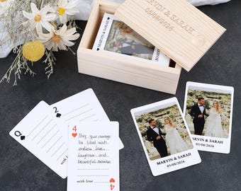 Hochzeitsgästebuch Alternative, personalisiertes individuelles Foto-Gästebuch, Signierbuch, Hochzeitsfoto-Spielkarten, Hochzeitsgeschenke