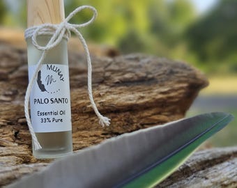 Palo Santo Essential Oil Roller | Palo Santo Perfume | Shamanic Oil | Meditation Oil | Natural Perfume | Relaxing Oil | Cleansing Oil