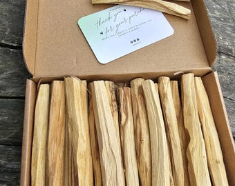 12 x Organic Ecuadorian Palo Santo Sticks (+/-100g) Natural Incense | Holy Wood | Sustainably Harvested | Smudging | Home Gift | Sacred Wood